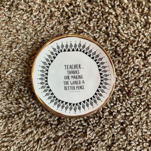 Natural Life Teacher Glass Trinket Dish